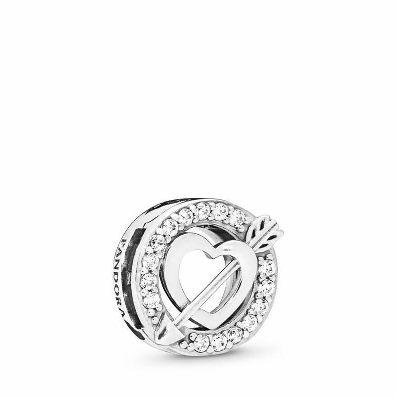 Pandora Australia Reflexions™ Asymmetric Heart & Arrow Charm - Sterling Silver | ALZRKB745